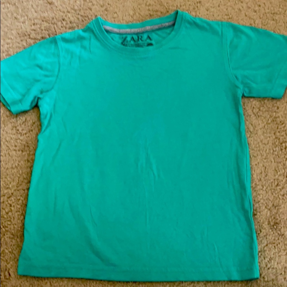 Zara boys basics aquamarine-t-shirt